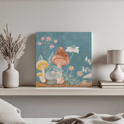 Honey Bloom Mushrooms by Hollihocks Art Print