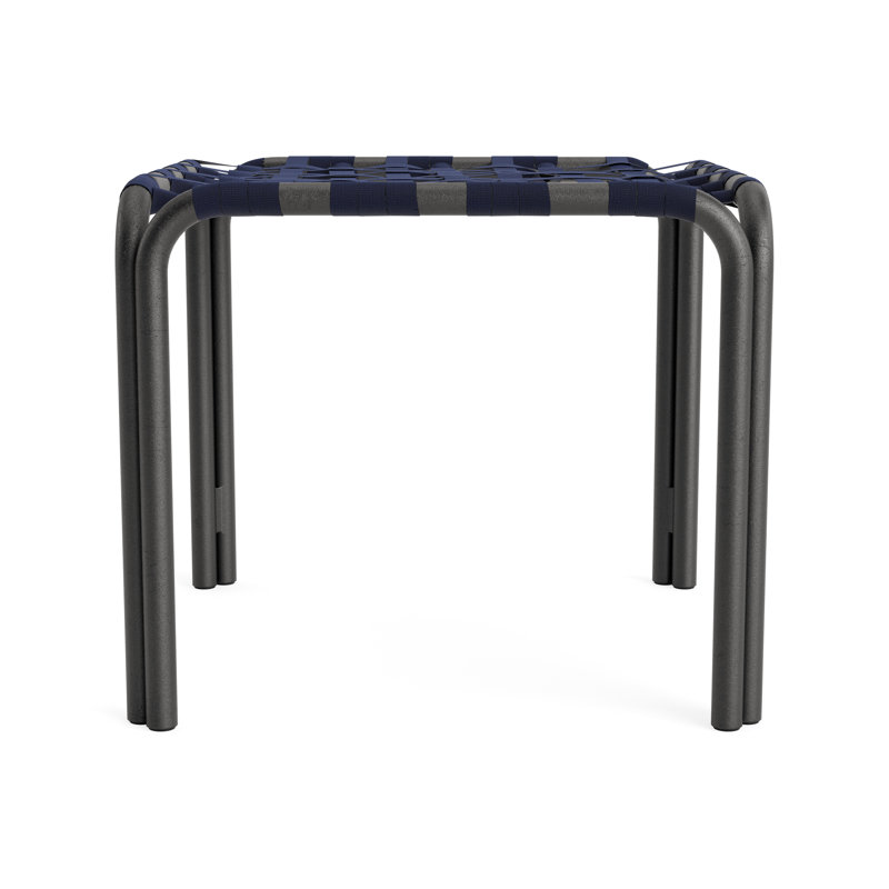 Kantan Outdoor Square Side Table, Textured Pewter, Marine