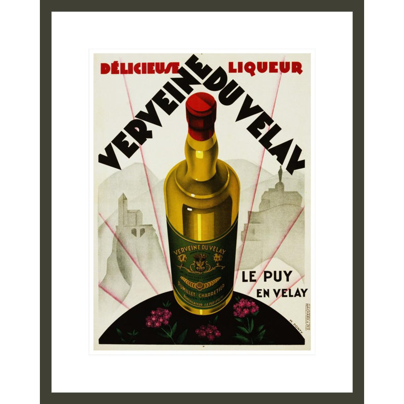 Verveine Duvelay Liqueur Advertisement Poster by Max Ponty -Framed Giclee Print, 21.75" H x 17.45" W