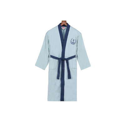 Cotton Above Knee Bathrobe with Pockets