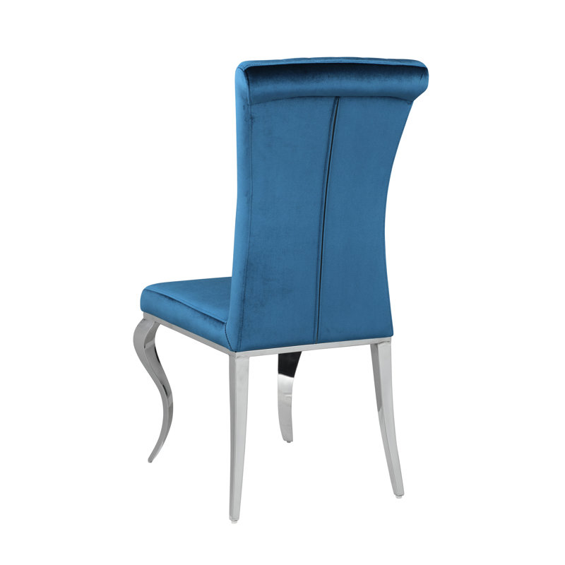 Danbury 18.25'' H Upholstered Side Chair, Teal