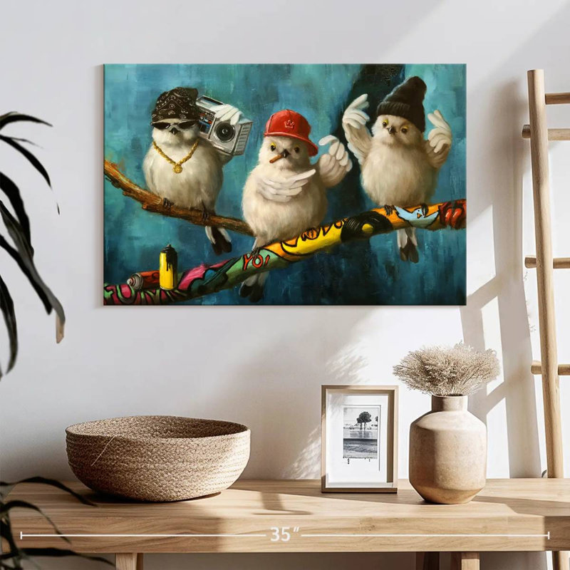 Birdz In Da Hood II, H 16 po x l 24 po