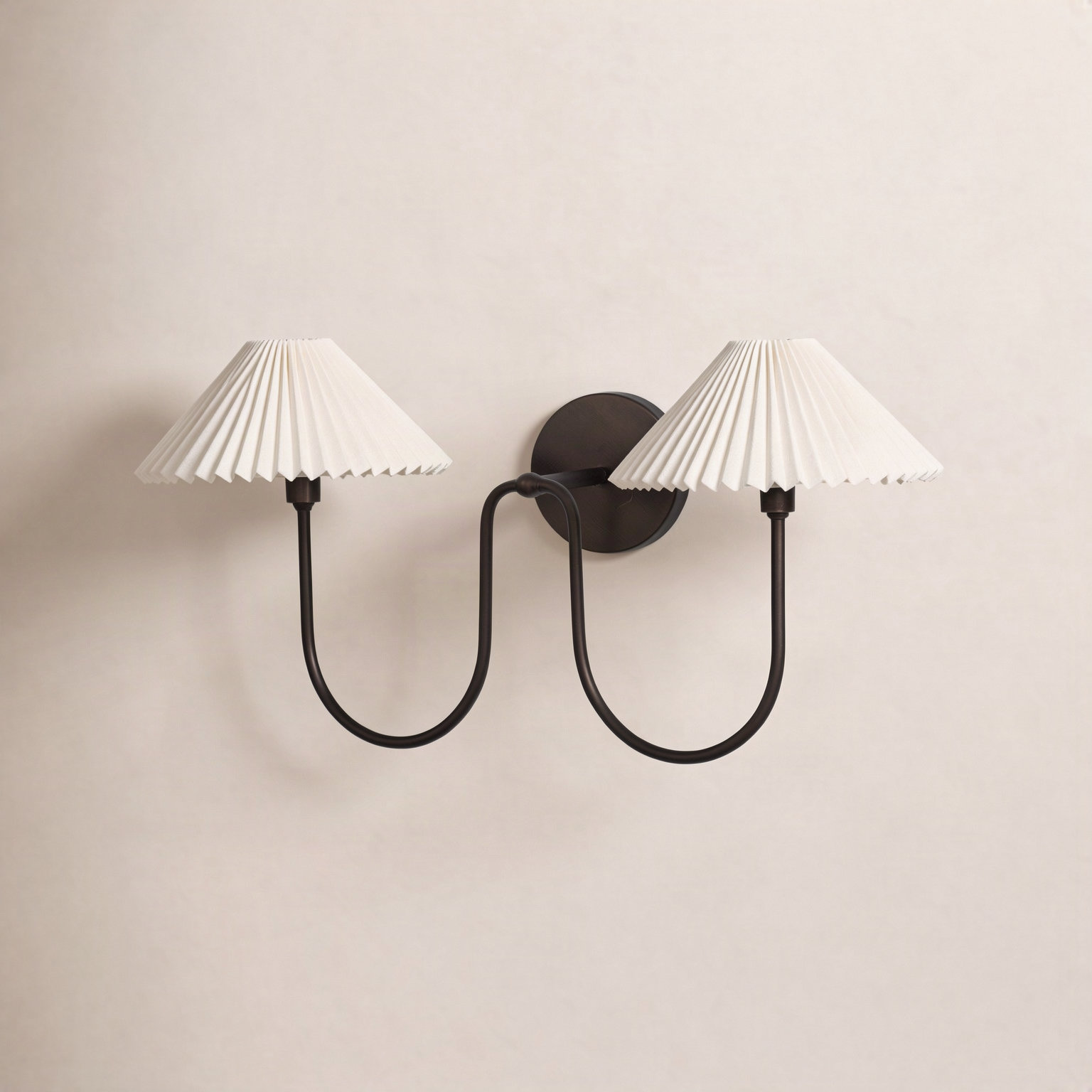 2 Light Iron Dimmable Armed Sconce