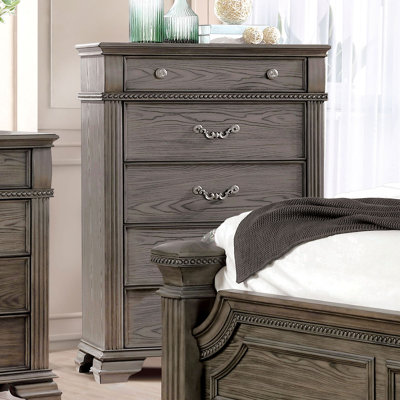 36.6" W Traditional Chest, Gray