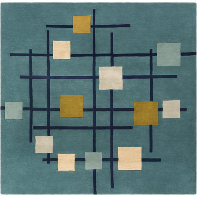 Ayeln Hand Tufted Wool Geometric Indoor Rug