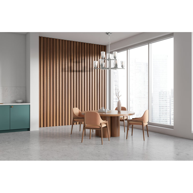 Lustre linéaire moderne Spoutnik à 9 lumières Weccacoe, Nickel brossé