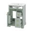 Meuble-lavabo de salle de bain avec lavabo 24 po, tiroir coulissant et support de porte, tablette réglable, tiroirs et porte à fermeture en douceur-2136402261