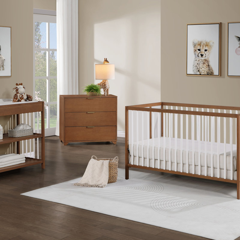 Commode 3 tiroirs Pixie, Noyer