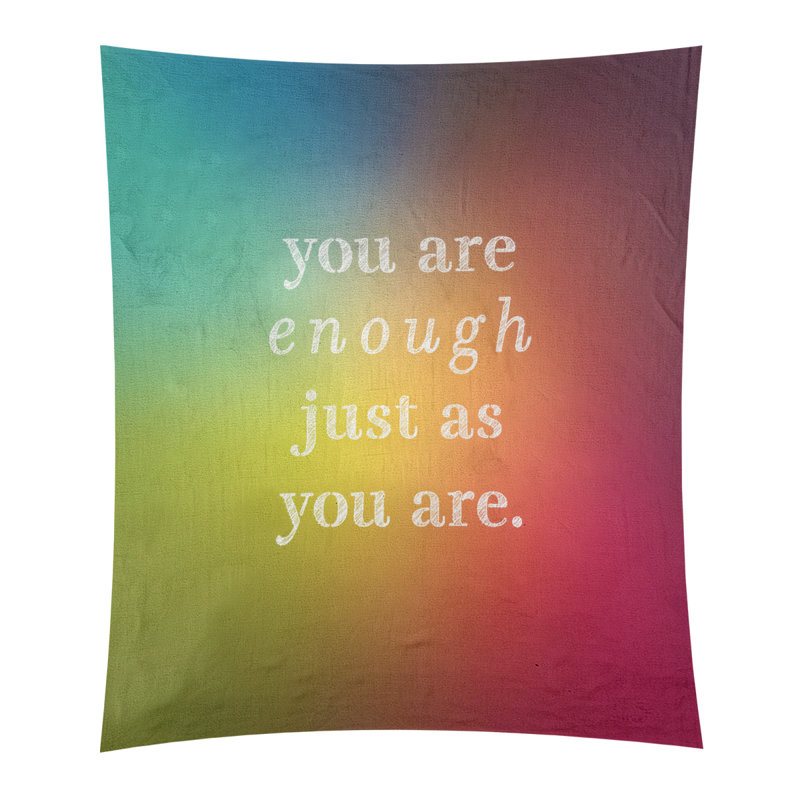 En polyester, vous êtes assez tapisserie quot, H 104 po x l 88 po, Arc-en-ciel