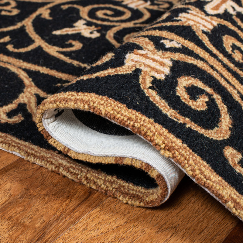 Brayton Hand Hooked Wool Oriental Rug, Rectangle 3'9" x 5'9"