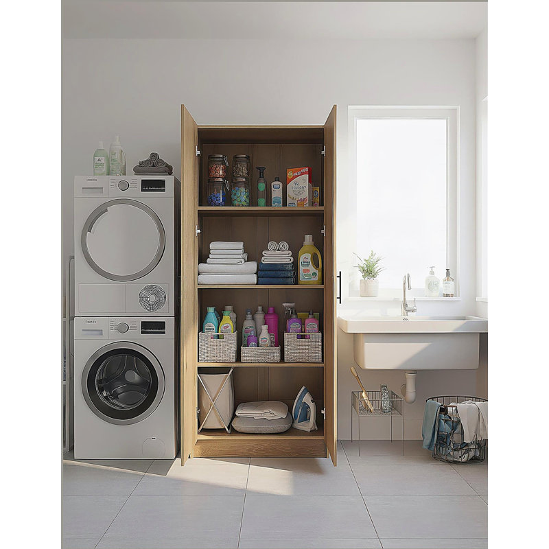 Armoire de rangement polyvalente, Naturel