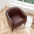 Boney 29" W Stain Resistant Faux Leather Tufted Barrel Chair-641031805