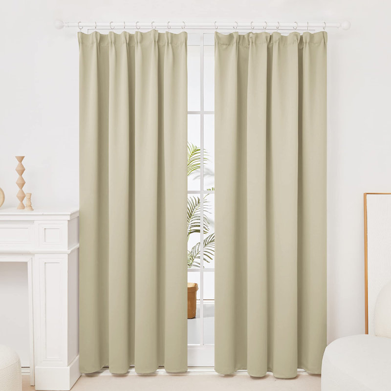 Reiana Blackout Curtain Pair, 55cm Width x 200cm Drop