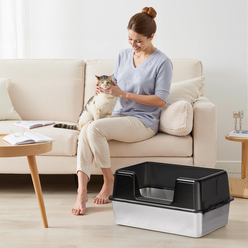 Litter Box, 60 x 40 x 36.5cm, Black