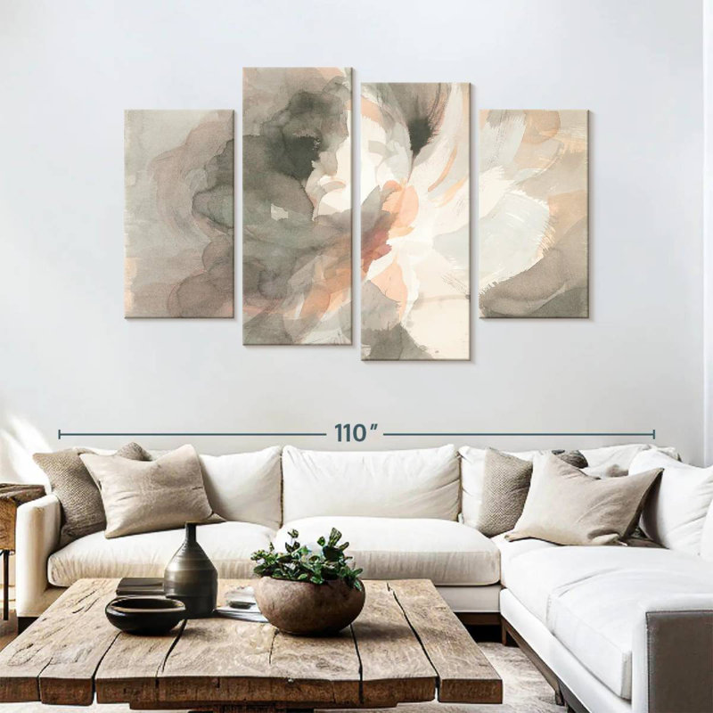 Harnek Abstract Peony I, 54" H x 84" W