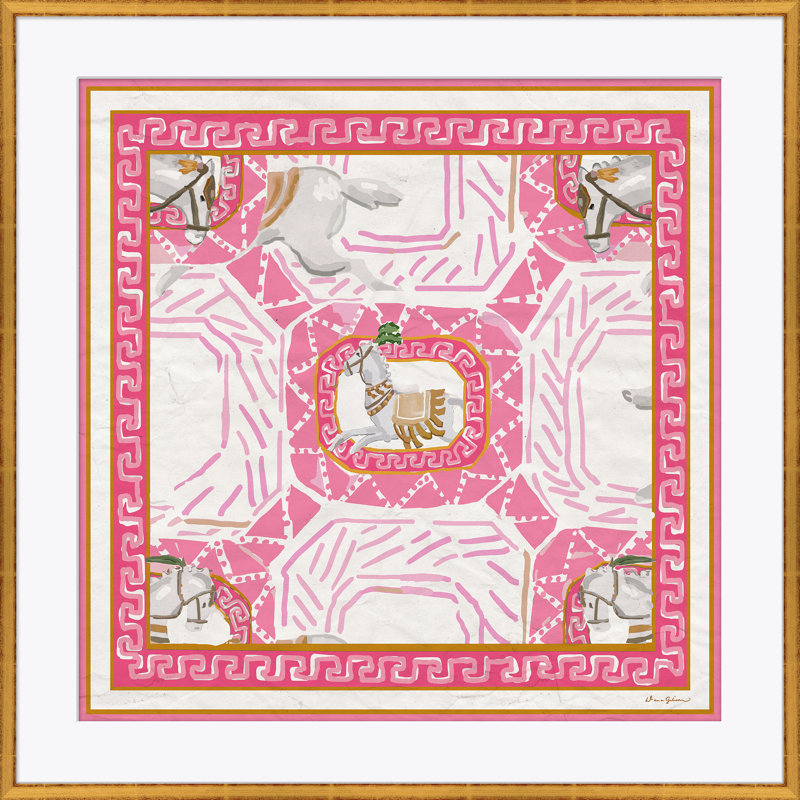 Equitation In Pink Giclee Print by Dana Gibson