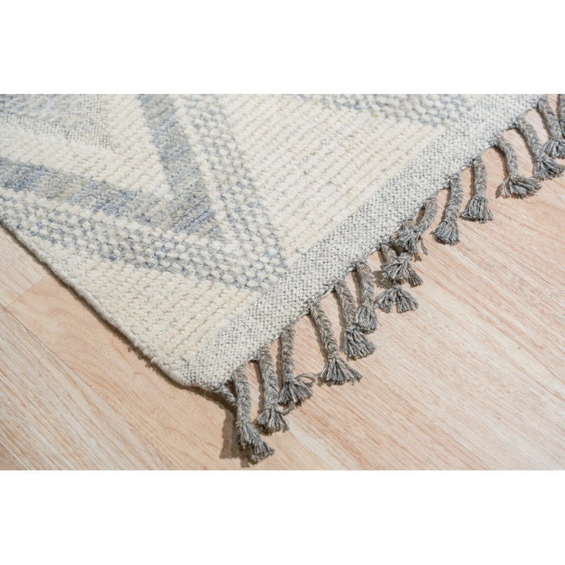 Marrakech Alabaster Ivory Hand-Knotted Wool Contemporary Transitional 12' x 19' Area Rug