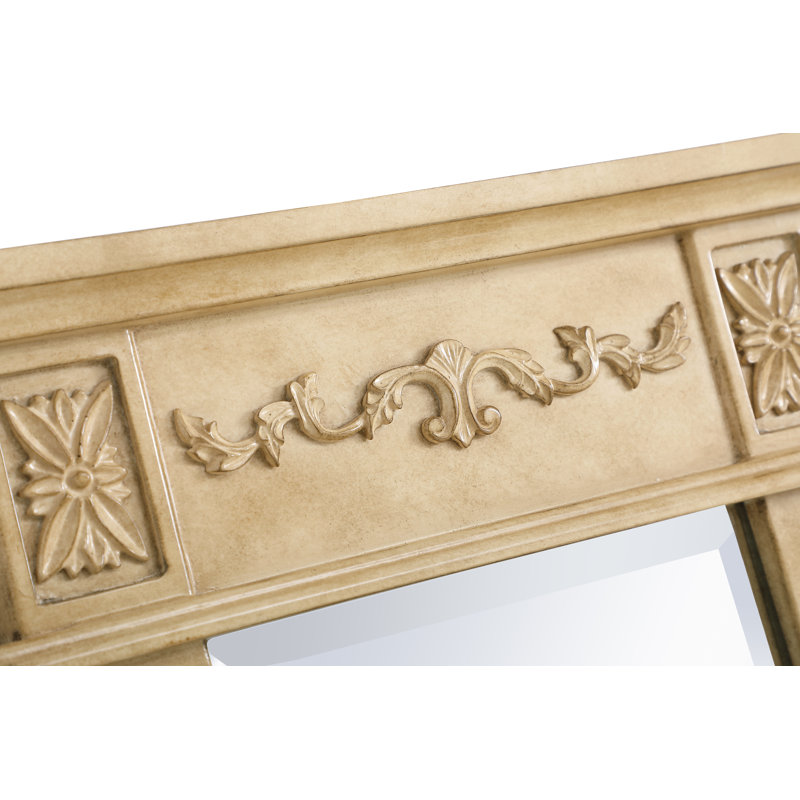 Miroir de salle de bain/meuble-lavabo traditionnel Nai, Beige antique, 28 po x 18 po