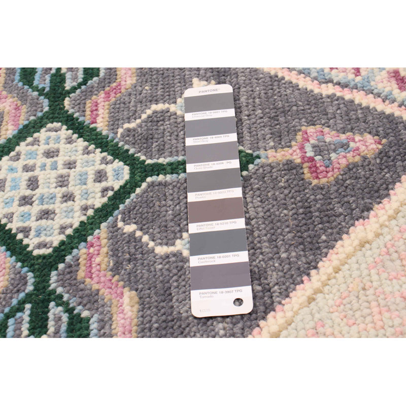 Tapis unique en laine noué à la main de style nouvel âge rectangulaire 9 pi x 12 pi 2 po Parmele