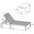 Outdoor Metal Chaise Lounge with Table-89075497