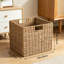 Ensemble de 3 paniers de rangement tissés à la main en ruppie maritime, organisateurs de cubes pliables pour les tablettes, le garde-manger, la cuisine et l'organisation de la salle de bain, rangement en osier naturel avec cadre en fer robuste-1273831403