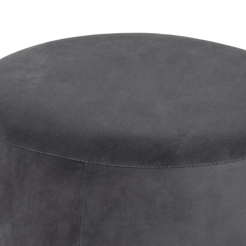 Nico Round Standard Ottoman, Grey