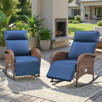 Chaise berçante inclinable avec coussins Asenpark