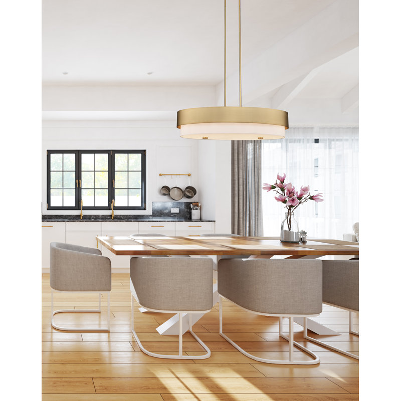 Oliviu 5 - Light Dimmable Geometric Chandelier, Modern Gold