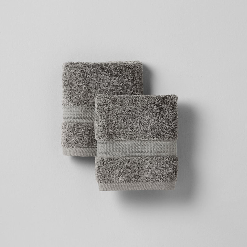 Payten Classic Certified Egyptian Cotton Washcloth, Charcoal