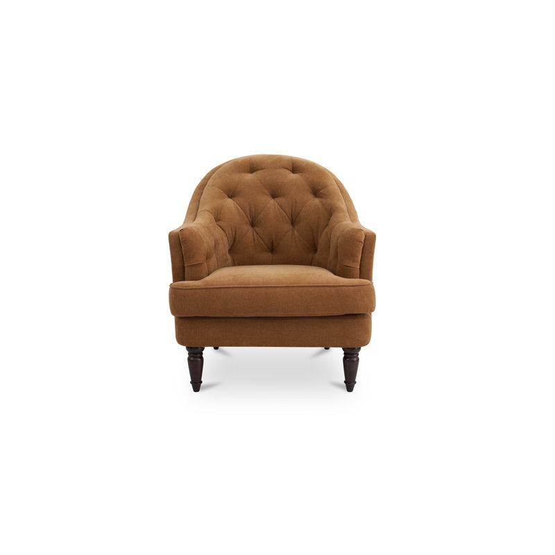 Pandora Tufted Lounge Chair, Brown