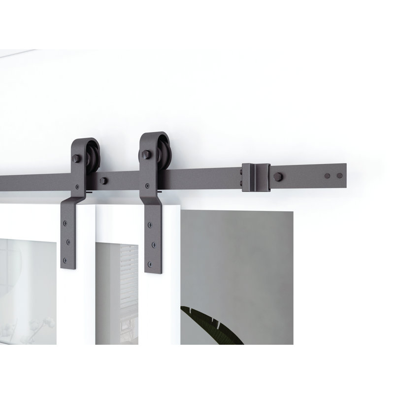 Ensemble de porte de grange pliable à 4 roues 78 po Bifold