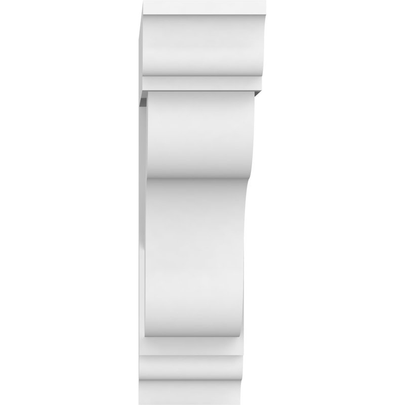 Support standard en uréthane standard avec extrémités traditionnelles, brun clair apprêté Carmel, H 18 po x l 5 po x P 18 po