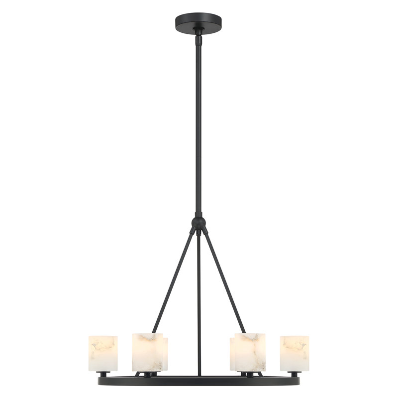 Lustre noir mat 6 lumières Rashana