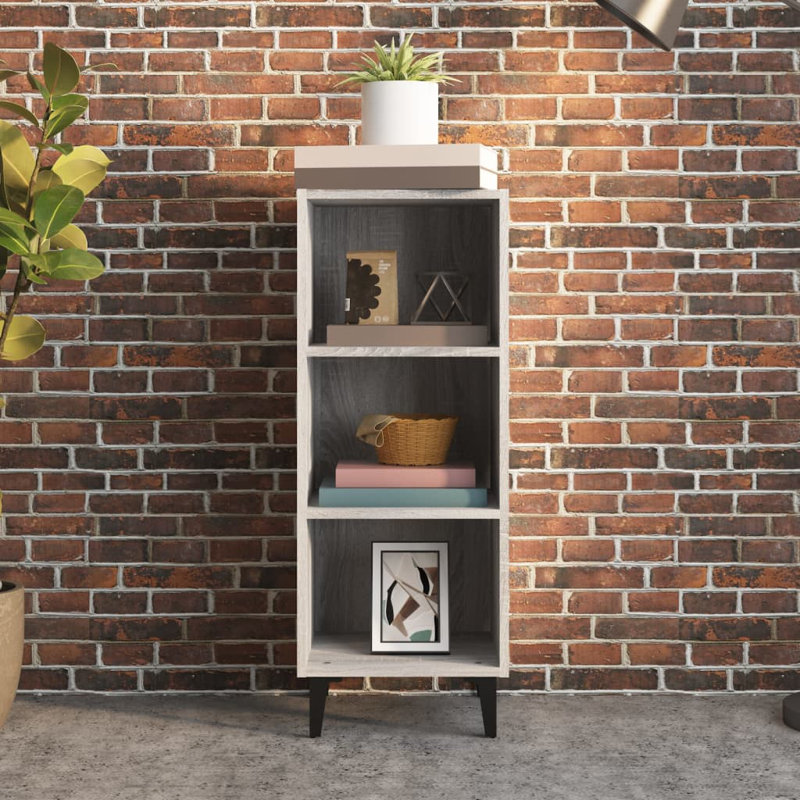 Emmi 90cm H x 34.5cm W Bookcase, Grey