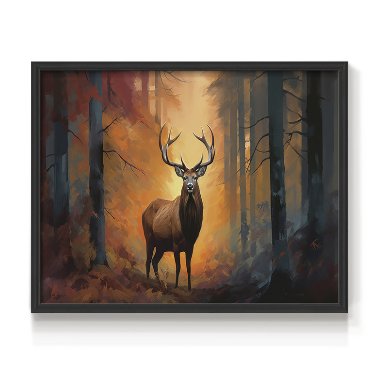 Faune - II - Reproduction encadrée - Restickable, H 8 po x l 10 po, Noir, noir, noir, noir