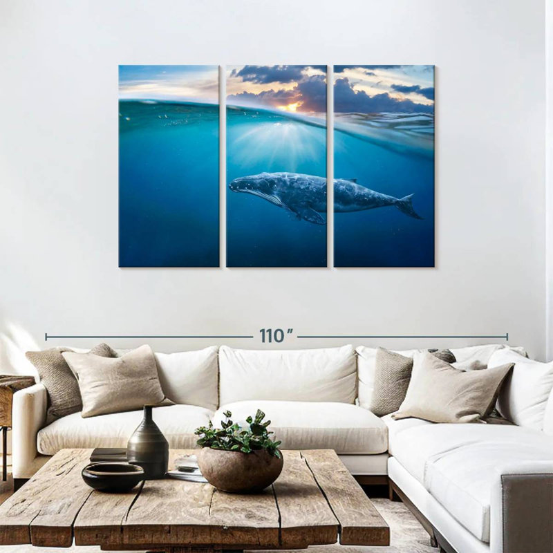 Aletra Whale Underwater, 48" H x 74" W