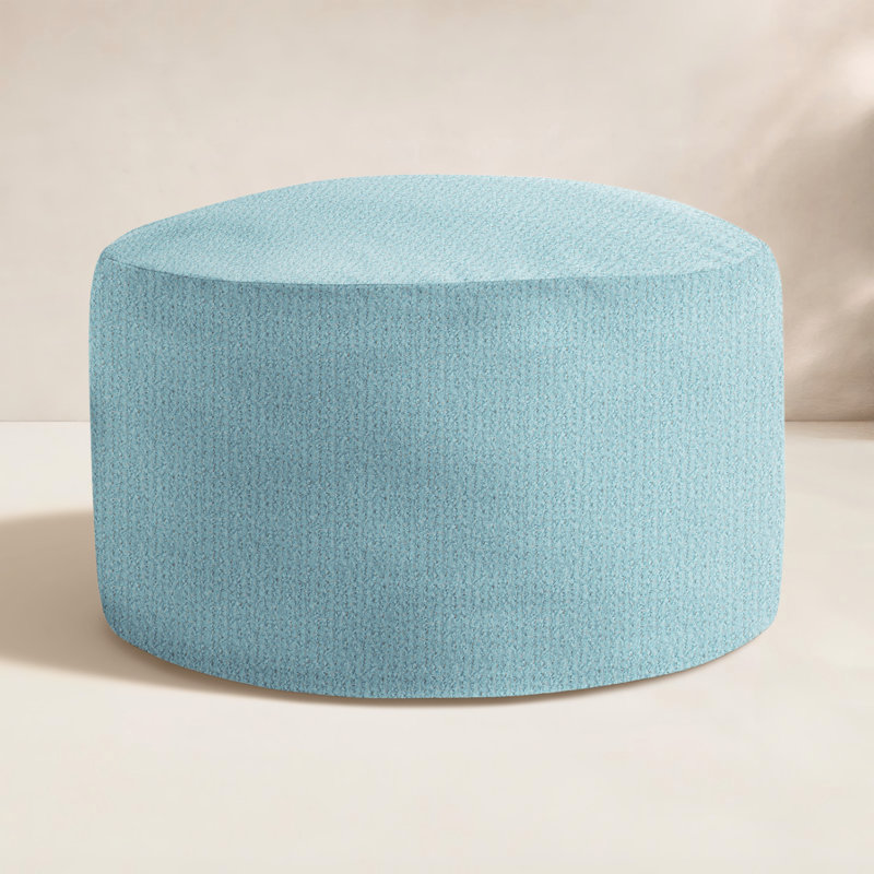 Repose-pieds d'extérieur rembourré avec coussin Sunbrella®, Bleu clair