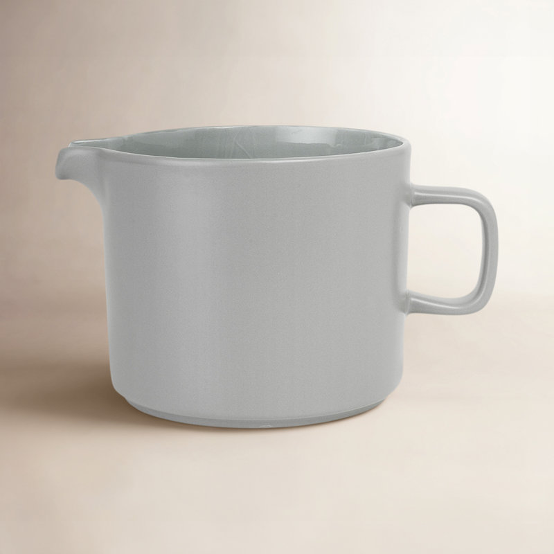 Pilar Large Stoneware Pitcher, Mirage Gray