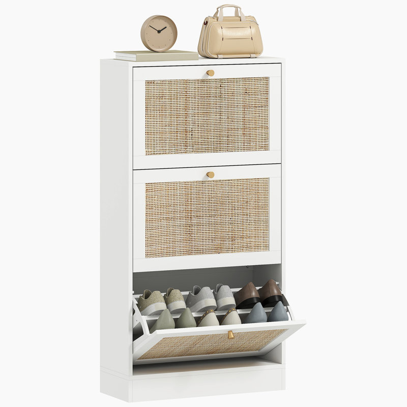 Rangement pour chaussures avec 3 tiroirs rabattables