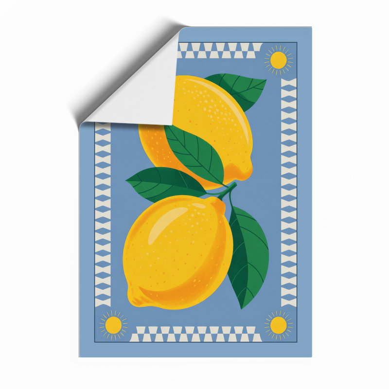 Bright Lemons Boho - Framed Print, A1 - 84.1 x 59.4 cm, Unframed