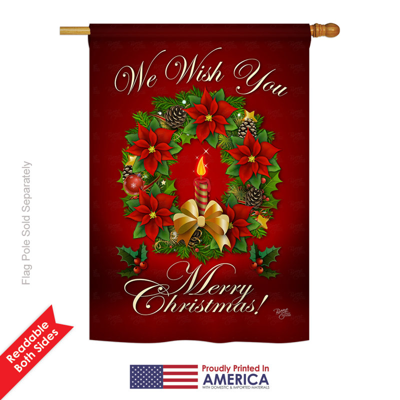 Double Sided Polyester Christmas Garden Flag, 40" H x 28" W
