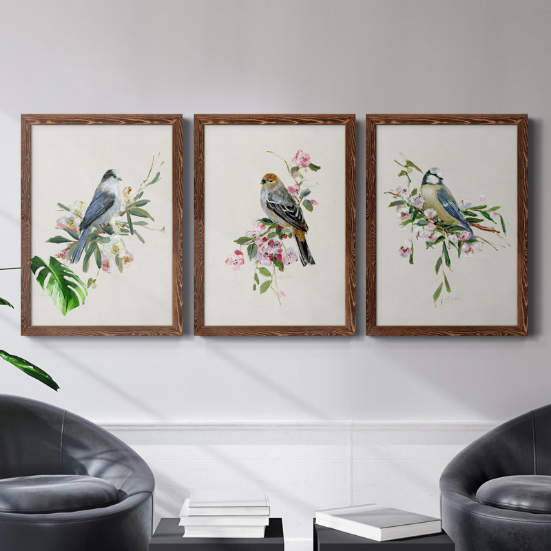 " Spring Song Blue Bird " 3 - Pieces, Maple, 17" H x 20" W x 1" D