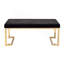 Banc noir et champagne avec base en C en métal