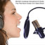 Ensemble de support pour microphone BM800 Gold, ensemble de micros à condensateur avec bras articulé, filtre anti-pop, pince en C, compatible avec PC et Mac, idéal pour la diffusion en continu, les jeux, la diffusion, l'enregistrement, le chant, les vidéos sur YouTube