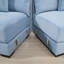 Canapé modulaire en velours côtelé avec repose-pieds et coussins Cohette-114887973
