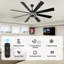Ventilateur de plafond noir 72 po Nimbella-1848337235