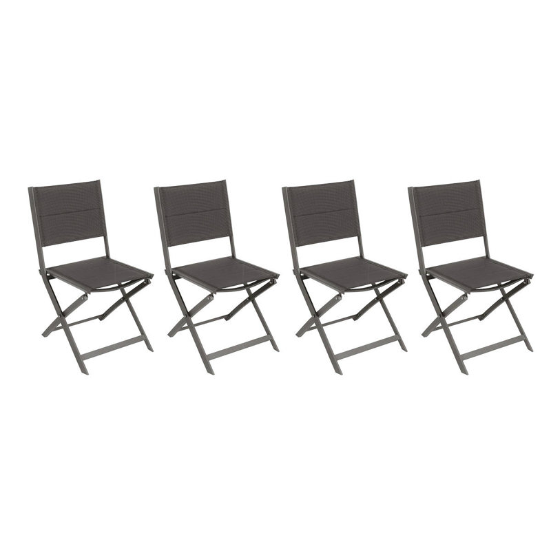 Ibbie Folding Patio Dining Dining Chair with Cushion, Brown