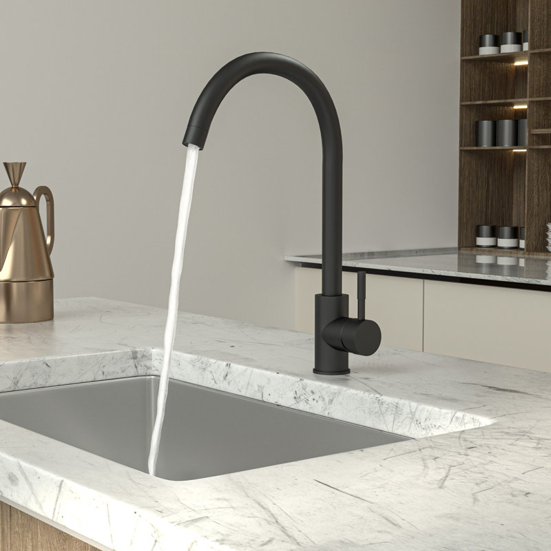 Logmey Kitchen Faucet, Matte Black