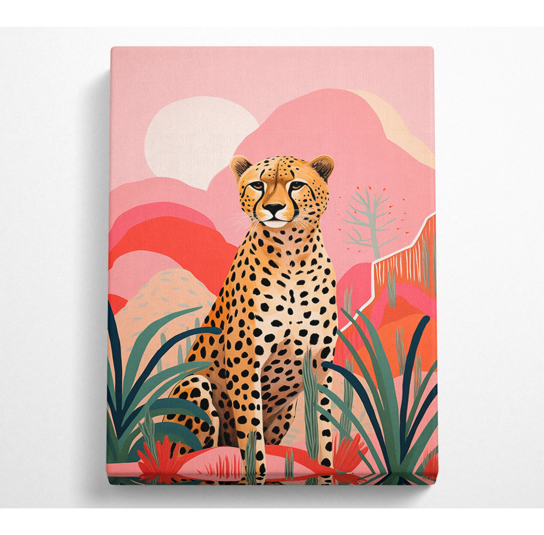 Cheetah Pink Hills Sunset - Druck