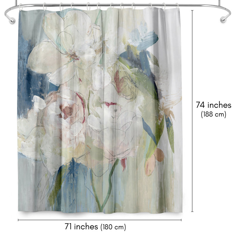 Strayer Polyester Floral Shower Curtain